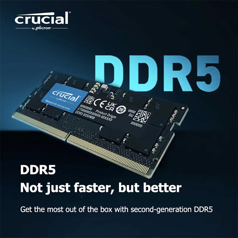 Crucial RAM SO DIMM Ʈ RAM ޸  ׷̵ Adamanta, 16GB, 32GB, DDR5, 5600MHZ, 4800MHZ